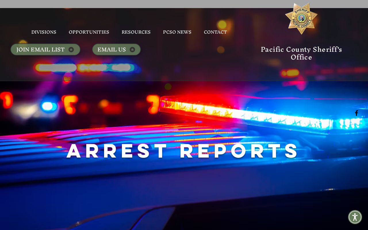 Weekly Pacific County arrest report archive
