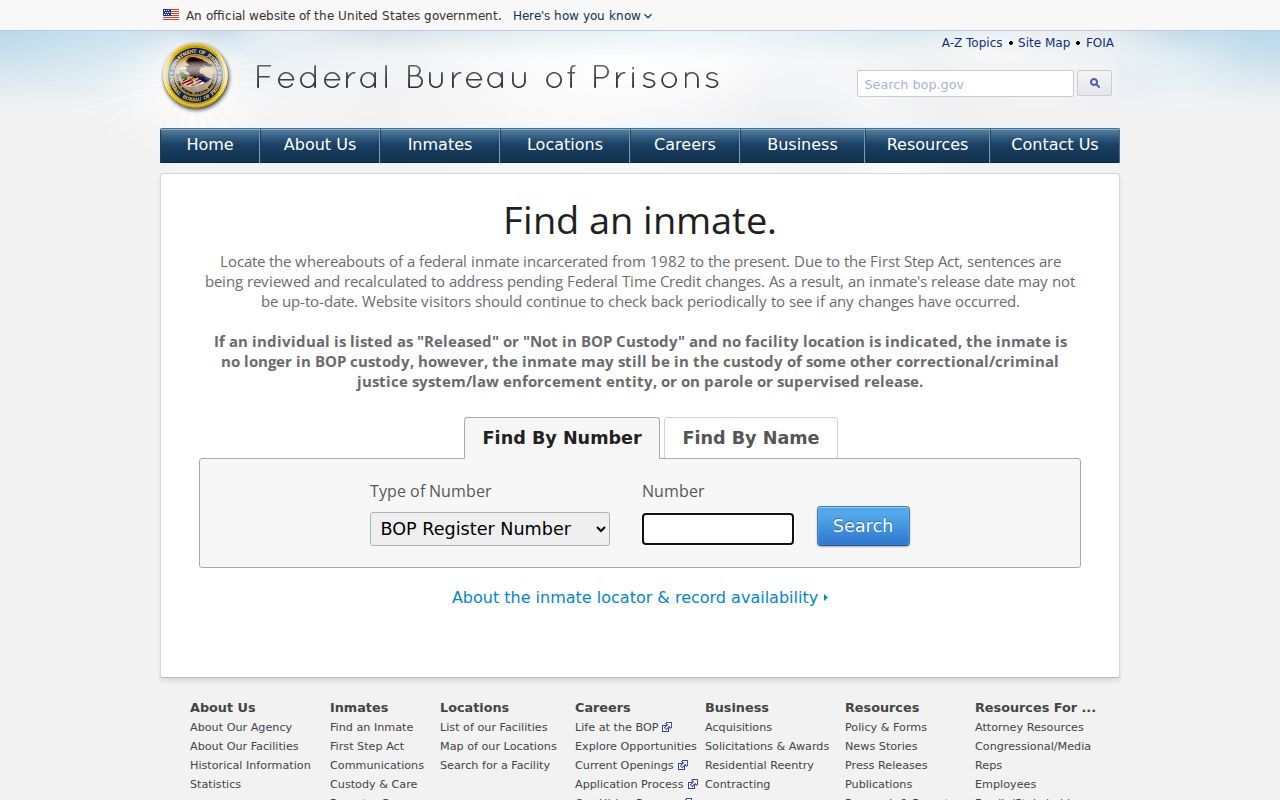 Pacific County criminal record federal inmate locator